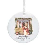 1st Christmas In Our New Home Tree Decoration – Peter Rabbit with Sign Design – Ideal Gift