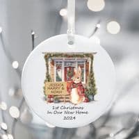 1st Christmas In Our New Home Tree Decoration – Peter Rabbit with Sign Design – Ideal Gift