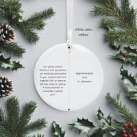 1st Christmas In Our New Home Tree Decoration – Peter Rabbit with Sign Design – Ideal Gift
