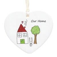 Child's Artwork Ceramic Heart