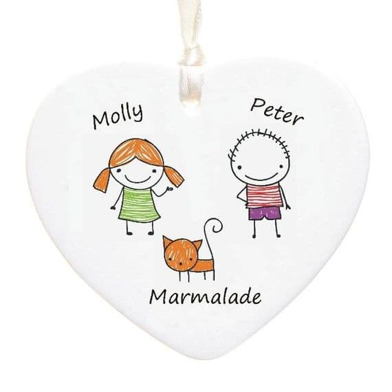Child's Artwork Ceramic Heart