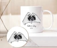 Father's Day Personalised Baby Ultrasound Scan Mug and Coaster Set - Excellent Daddy To Be Gift for an Expectant New Father