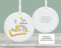Thank You For Being Part Of My Story' Ceramic Teacher Decoration Keepsake Gift -  Card Alternative