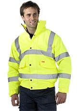 High visibility Bomber Jacket Yellow