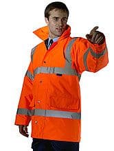 High visibility  Traffic coat orange