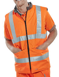 Orange Hi vis reversable Bodywarmer