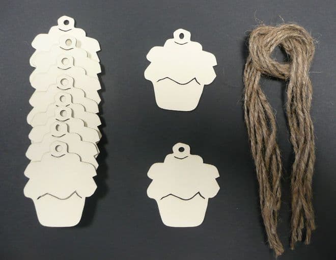Cup Cake Gift Tags / Price Tags 60mm Pack of 10