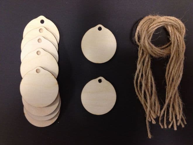 Bauble Gift Tags Xmas Decoration 50mm Pack of 10