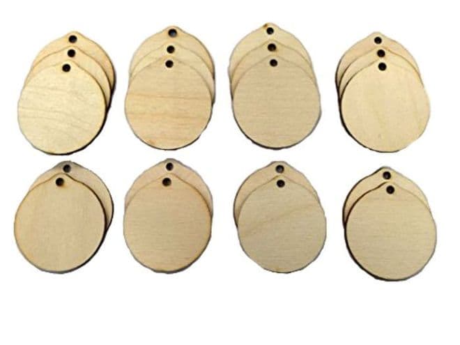 Bauble Gift Tags Xmas Decoration 50mm Pack of 20