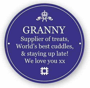 Blue Heritage Wall Plaque Sign Birthday, Best Man, Wedding, Retirement, New Home, Anniversary