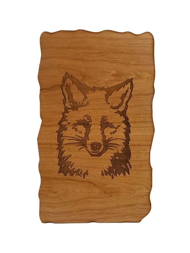 Fox - Engraved Wooden Wall Plaque - Choice of Wood Type