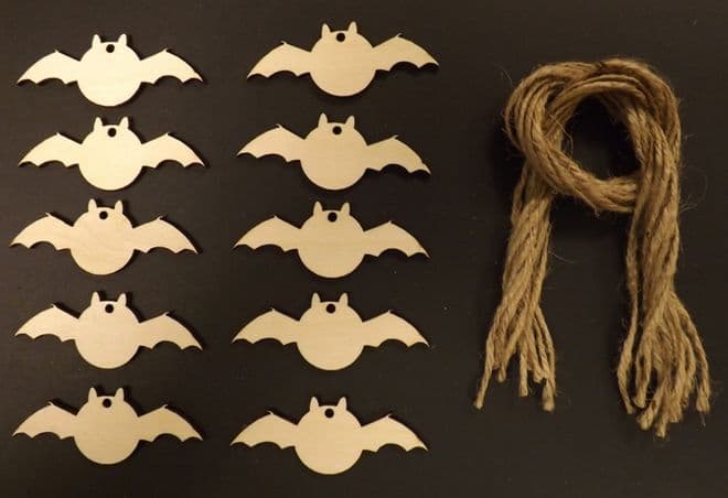 Halloween Bat Gift Tags / Price Tags 70mm Pack of 10