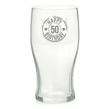 Happy 50th Birthday Pint Glass