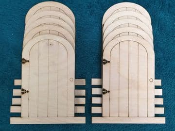 Laser Cut Wooden Fairy Elf Hobbit Doors - Pack of 10