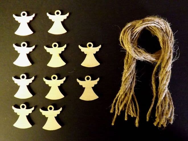 Mini Xmas Angel Gift Tags Xmas Decoration 30mm Pack of 10