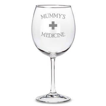 Mummy's Medicine Wine Glass
