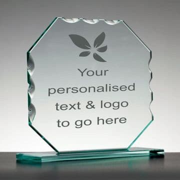 Personalised Engraved Jade Gibraltar Octagon Frame - 3 sizes to choose from