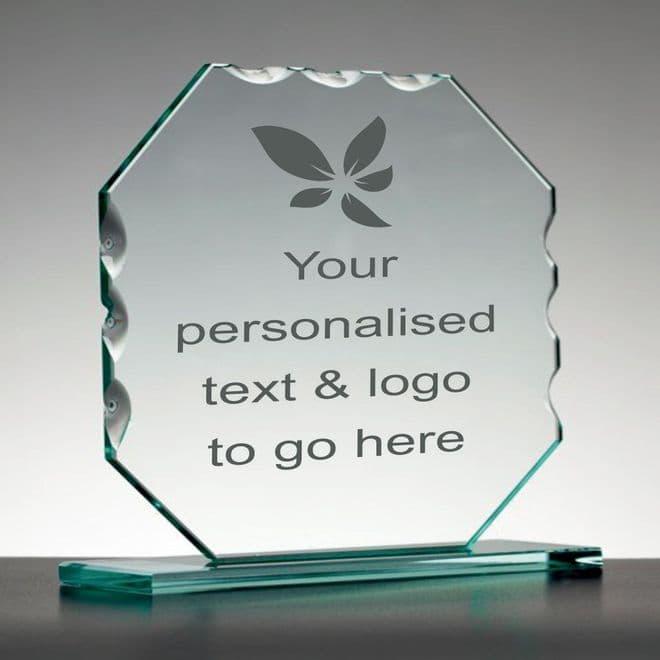 Personalised Engraved Jade Gibraltar Octagon Frame - 3 sizes to choose from