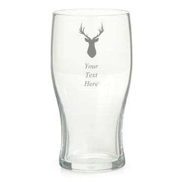 Personalised Engraved Stag Image Pint Glass