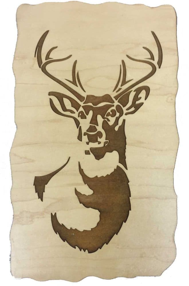 Stag - Engraved Wooden Wall Art Plaque - Choice of Materials