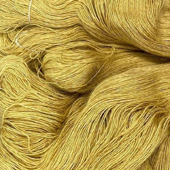 16s lea Viscose Flax (Fine Slub) - Corn - 300g cone
