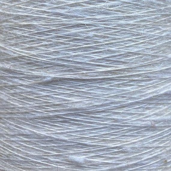16s Lea Viscose Flax Slub - Bleached - 300g cone