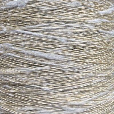 16s Lea Viscose Flax Slub - Pale Beige - 300g cone