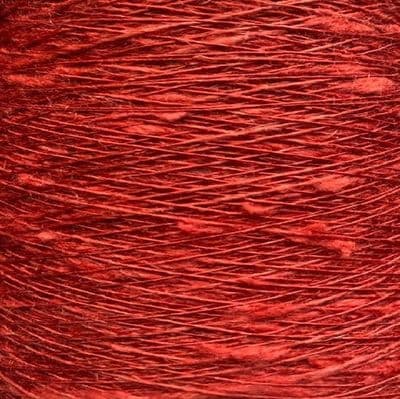 16s Lea Viscose Flax Slub - Red - 300g cone