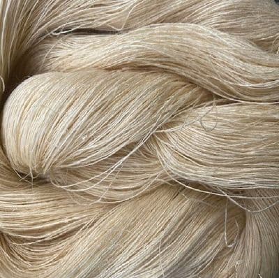 30's lea Linen Wetspun - Bleached - 150g cone