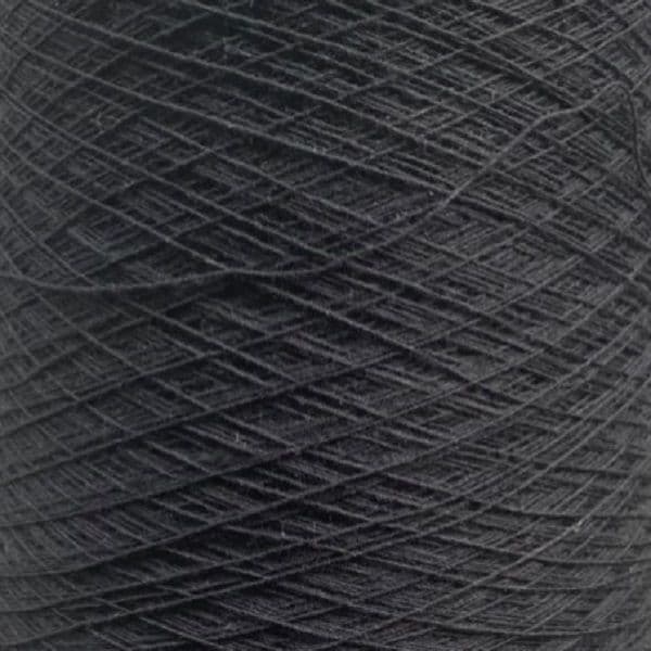 A fine black Pure Lana Virgin Wool 2/48 NM 200g Cone