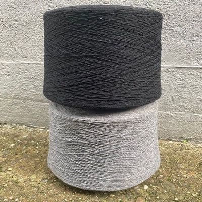 Black Fine Merino wool - 15200 NM - 200g Cone