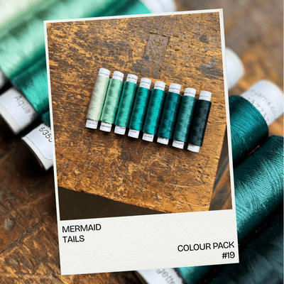 MERMAID TAILS -  Shade card colour pack - Row 19