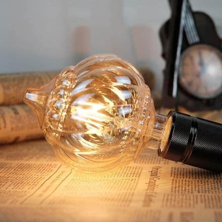 Amber Glass Lantern LED Filament Bulb (E27) 4W