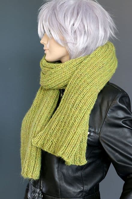 Apple Green Chunky Knit scarf