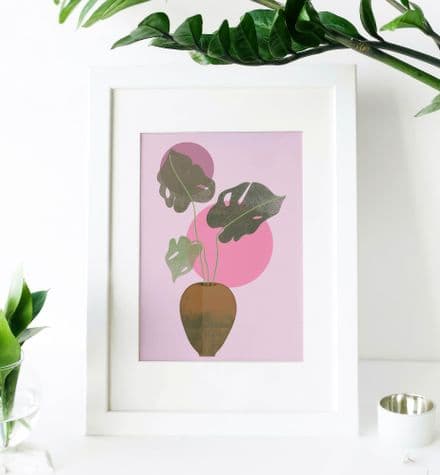Art Print - Monstera Plant in Vase