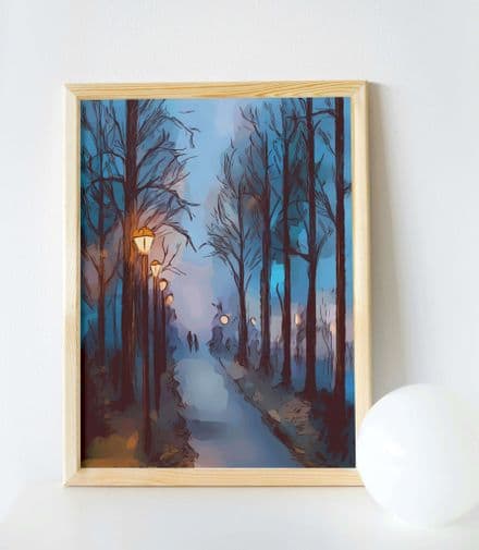 Art Print - The Park at Dusk