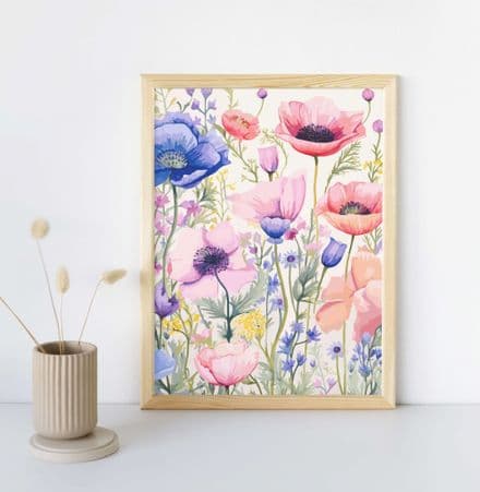 Art Print - Wildflower Watercolour Print