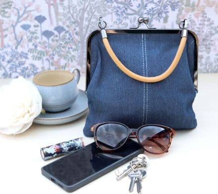 Blue Denim Handbag