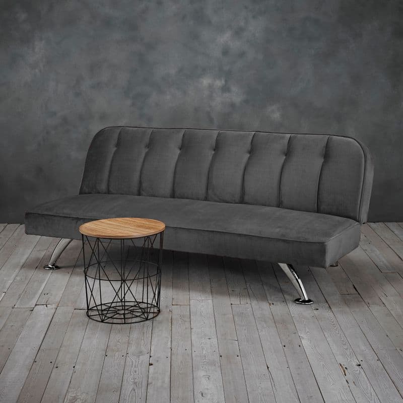 Brighton Sofa Bed In Grey velvet