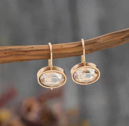 Champagne glass crystal drop Earrings
