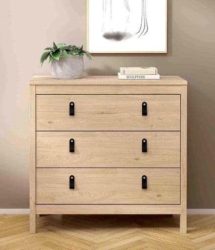 Chest of Drawers with 3 drawers in Oak