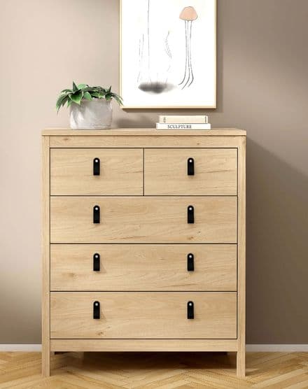 Chest of Drawers with 5 drawers in Oak