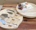 Circular Fold Out Cheese Board with Cheese Knives