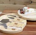 Circular Fold Out Cheese Board with Cheese Knives