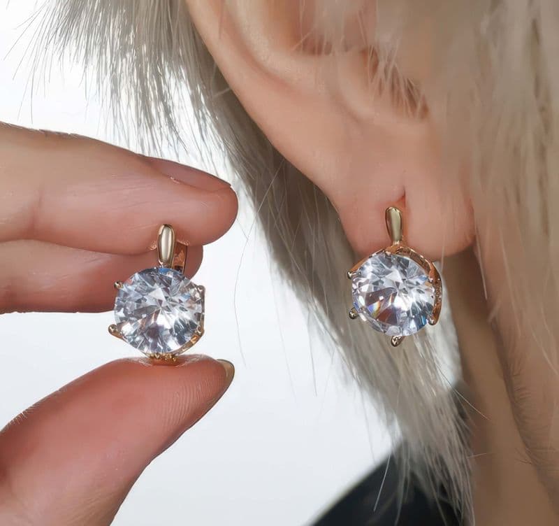 Clear glass crystal Earrings