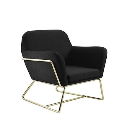 Cocktail Chair in Black Velvet