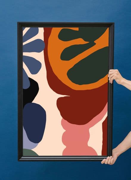 Contemporary Abstract Boho Flora Art print No 1