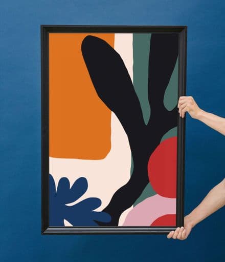 Contemporary Abstract Boho Flora Art print No 2