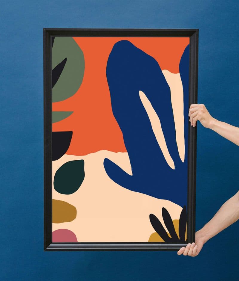 Contemporary Abstract Boho Flora Art print No 3