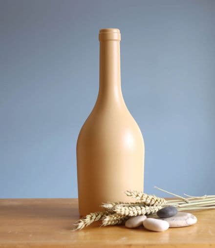 Contemporary Glass Stem Vase in Desert Sand